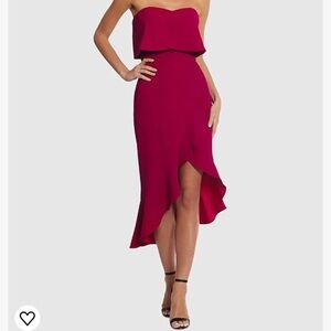 Xscape Women's Strapless Ruffle Cocktail Dress